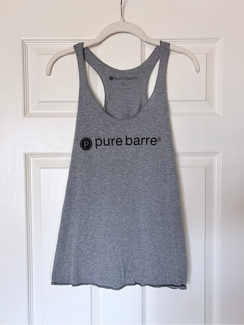 Heather Gray Pure Barre Racerback Tank Top — Size Small